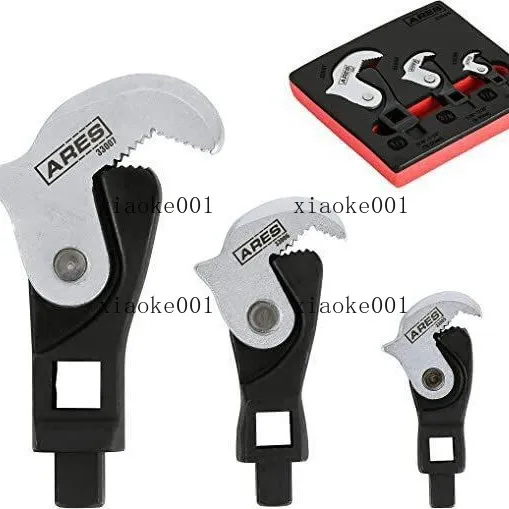 Ratchet Torque Wrench with Movable Opening - Steel Eagle Beak, Crescent Head & Plug Hook