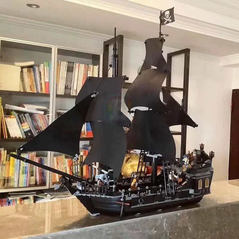 

Black Ship Pearl Compatible With Pirates Model Ships Building Blocks Boys Birthday Caribbean Gifts Kids Toys