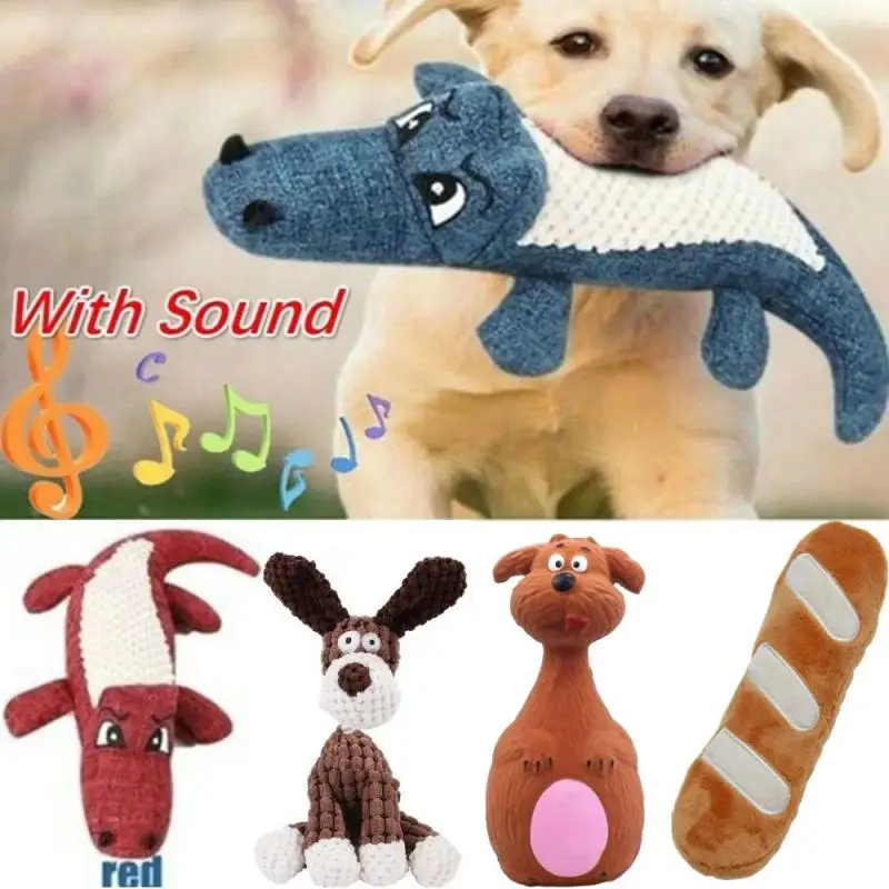 Dog Toys for Small Large Dogs Animal Plush Toy Dog Cat Pet Toy Chew Rope Knot Bone Rope Pet Toys Training Dog Accessories