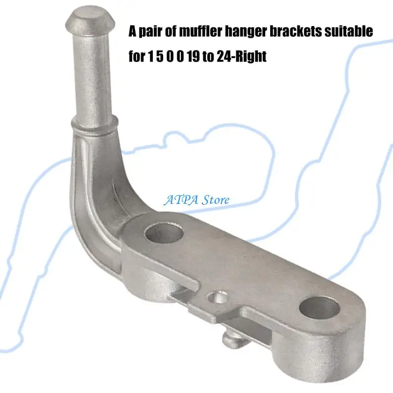 

U13C Rear Right Exhaust Muffler Bracket Assembly 68395841AA for 1500 2019-2024 Muffler Support Replacement Accessories