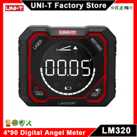 UNI-T LM320 Inclinometer Digital Angel Meter 4*90° with Relative Absolute Angle Measurement % MM/M IN/FT Magnetic Inclinometer