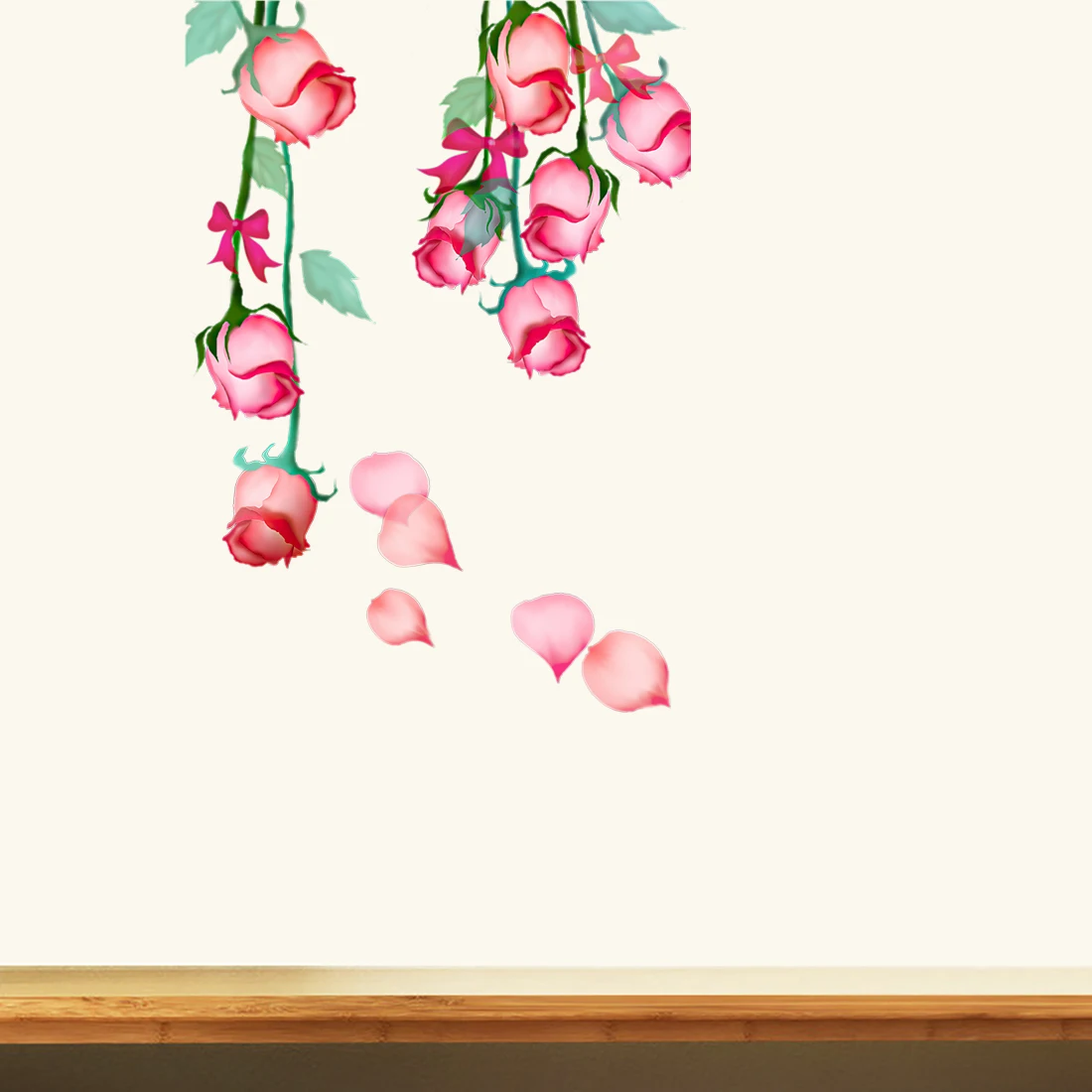 Three Ratels QCF237 Classic and Elegant Flower Branches Personalized Customization Wall Stickers Waterproof Self adhesive