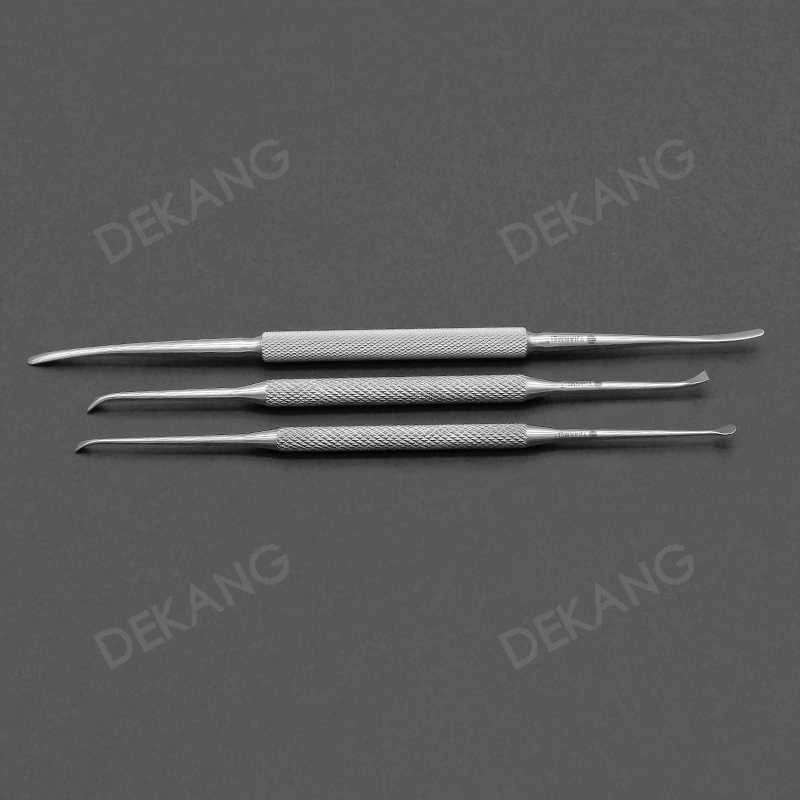 Small Periosteal Remover, Micro-Remover For Sub-Phalanges, Double-Headed Round Flat-Headed Separator With Blades