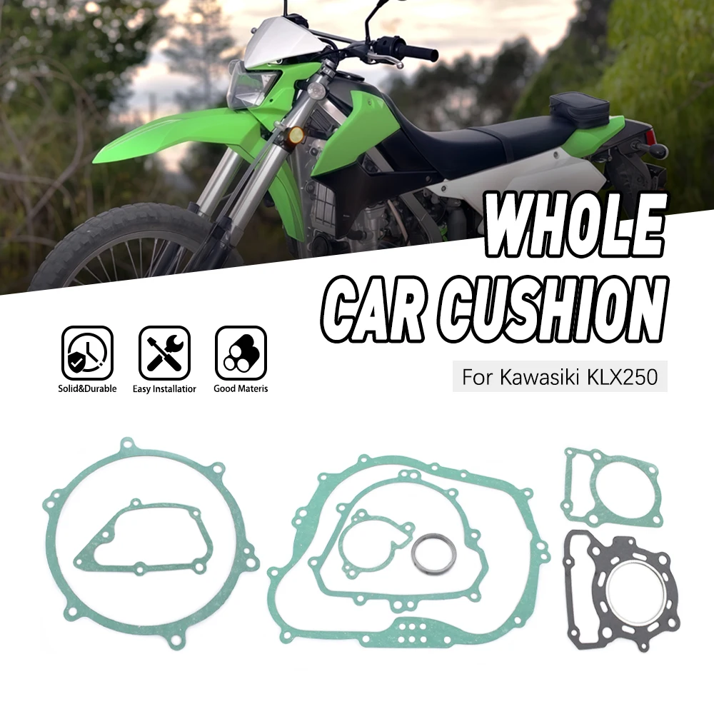 

Motorcycle Engines Crankcase Clutch Covers Cylinder Gasket Kit For Kawasaki KLX250 18-20 KLX250R 94-96 KLX250S 06-07 KLX250SF