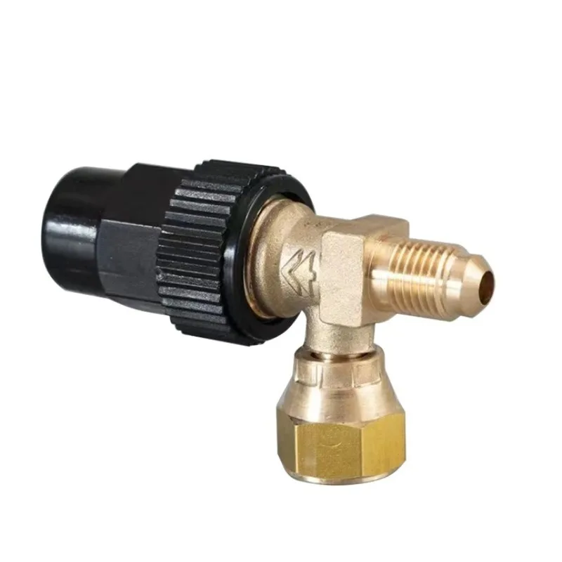 Central Air Conditioning Chiller Oil Circuit 1/4 & 3/8 Right Angle Valve, Reliable Oil Circuit Accessory