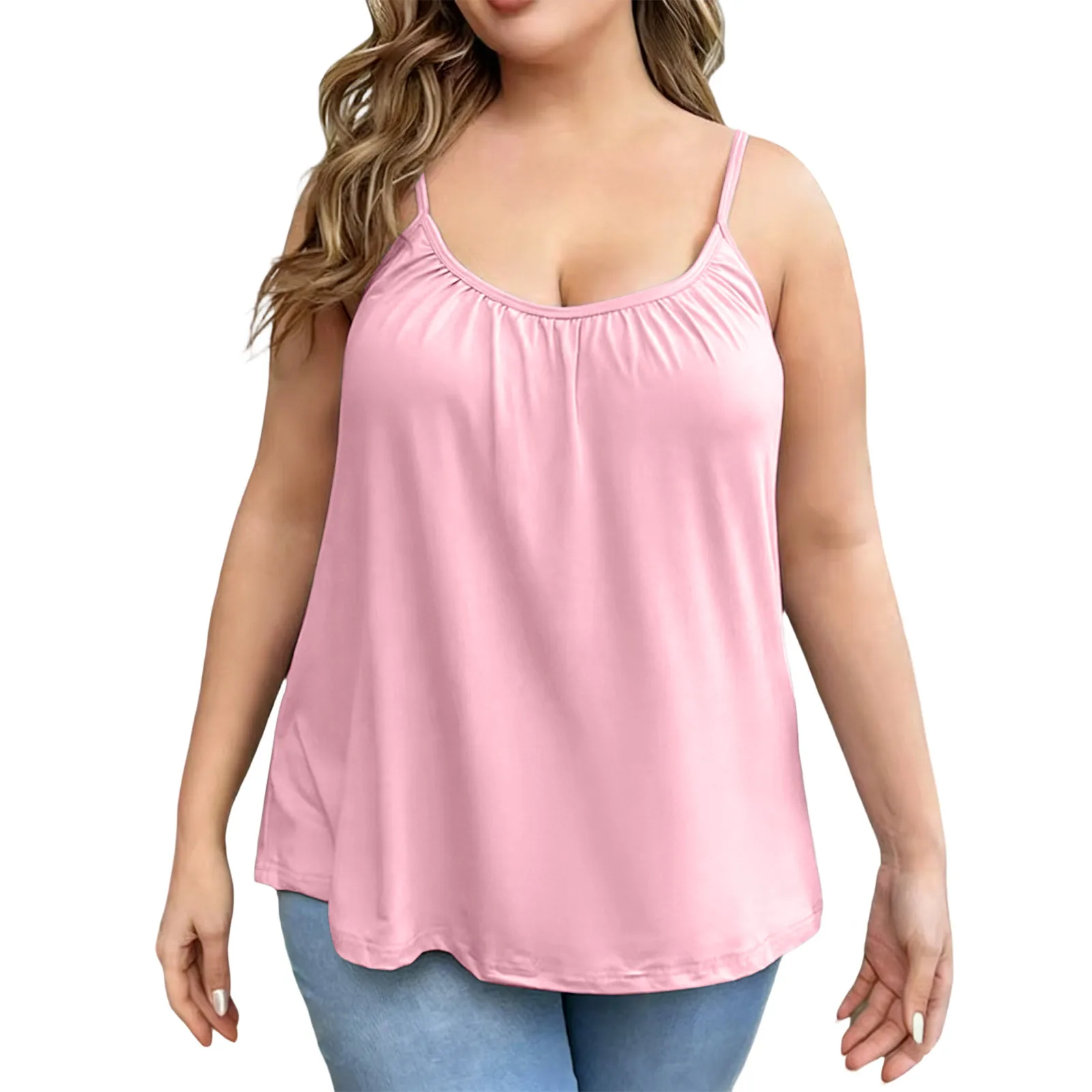 

Loose Solid Color Suspender Tops for Womens Summer Tightweight Comfy Sleeping Homewear Basic Tank Top for Layering Or Outerwear