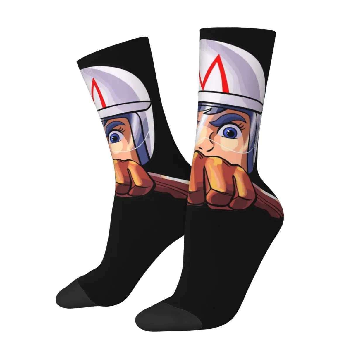 Mach 5 Speed Racer Socks Men Women Funny Happy Socks Novelty Spring Summer Autumn Winter Socks Gift