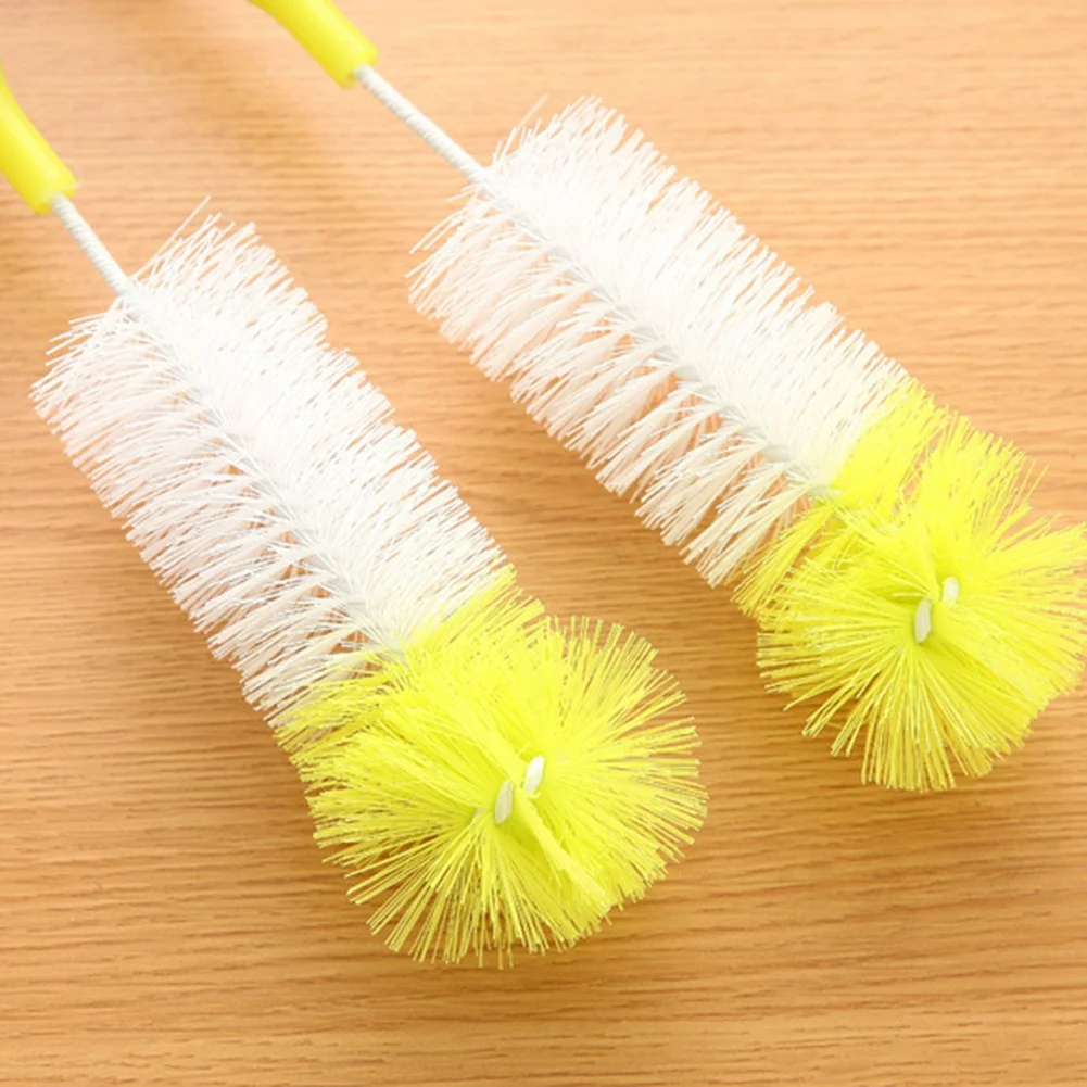 Home Kitchen Tools Long Handle Cleaning Brush Water Bottle Brush Baby Milk Bottle Gap Glass Tube Bendable Head Cleaning Brush