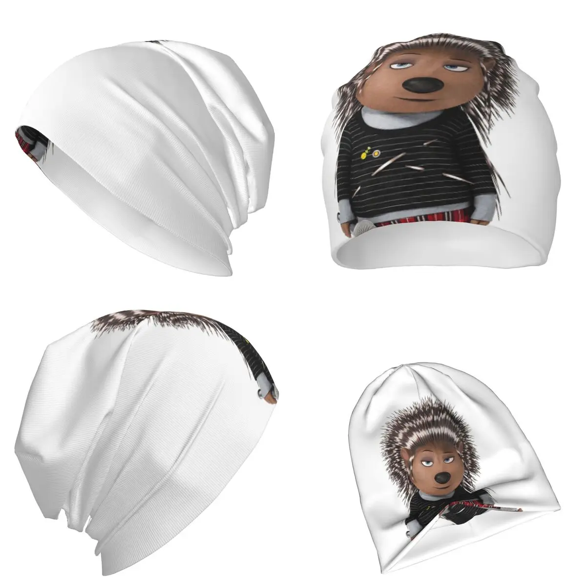 

Теплая вязаная шапка с персонажем фильма Ash Sing, шляпа в стиле хип-хоп, осенне-зимняя уличная шапка, шапки для взрослых унисекс