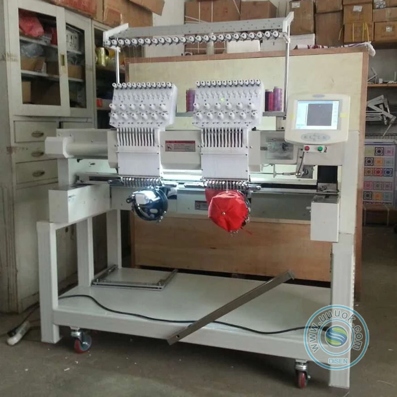 9/12 /15 لون واحد/مزدوج رئيس آلة التطريز قبعة مسطحة تي شيرت الملابس آلة التطريز المحوسبة