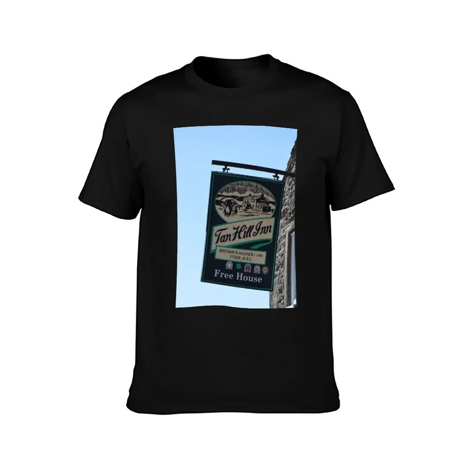Tan Hill Inn, Britain's Highest Inn T-Shirt, Summer Casual Cotton Tee, Oversized Streetwear Tops, Vintage Graphic Print