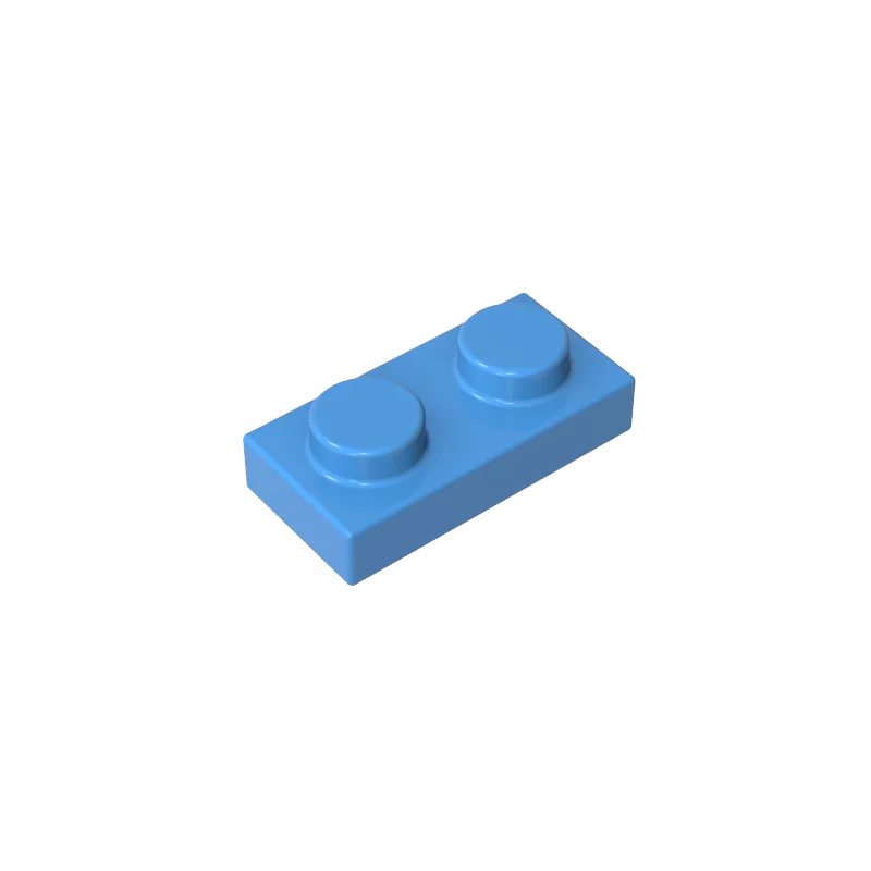 Gobricks 100 stks 3023 Gemengde Kleur Plaat 1x2 Onderdelen Grijs MOC DIY Bouwstenen Zwarte Kleur Kid creatieve Gift