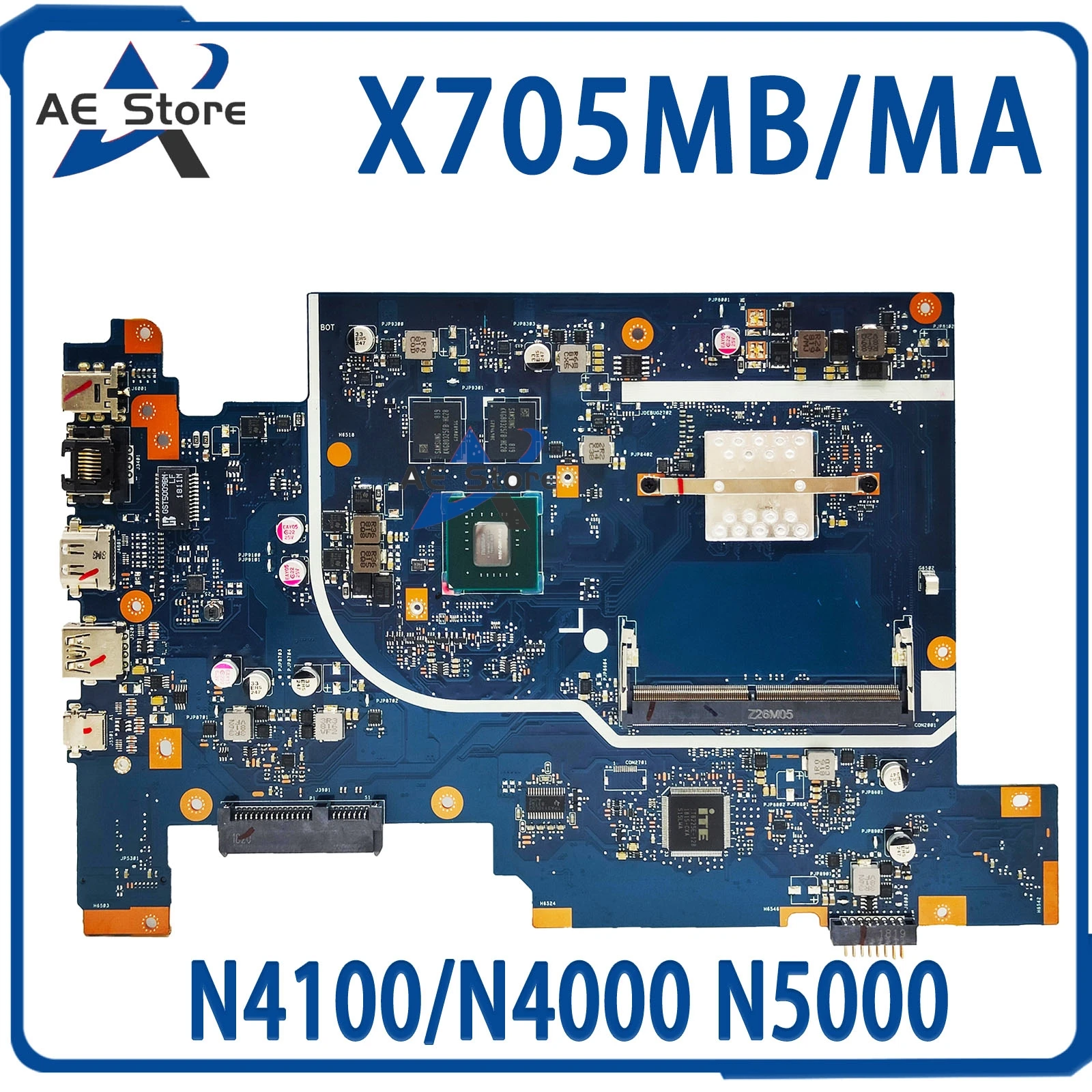 

X705MB X705MA Mainboard For ASUS F705MA F705MB A705MB A705MA X705M Laptop Motherboard N4100/N4000 N5000 UMA/2G DDR4 MAIN BOARD