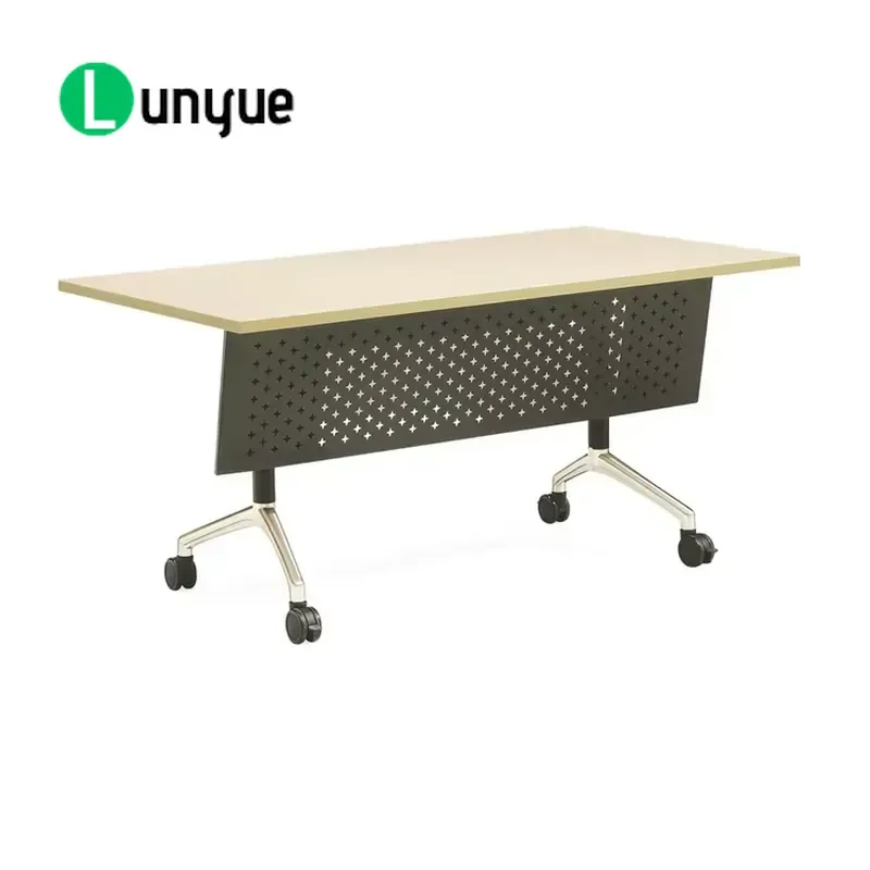 Foldable Training Room Desk Mobile Meeting Table for Classroom Business Office Space Portable Compact Design Easy Storage