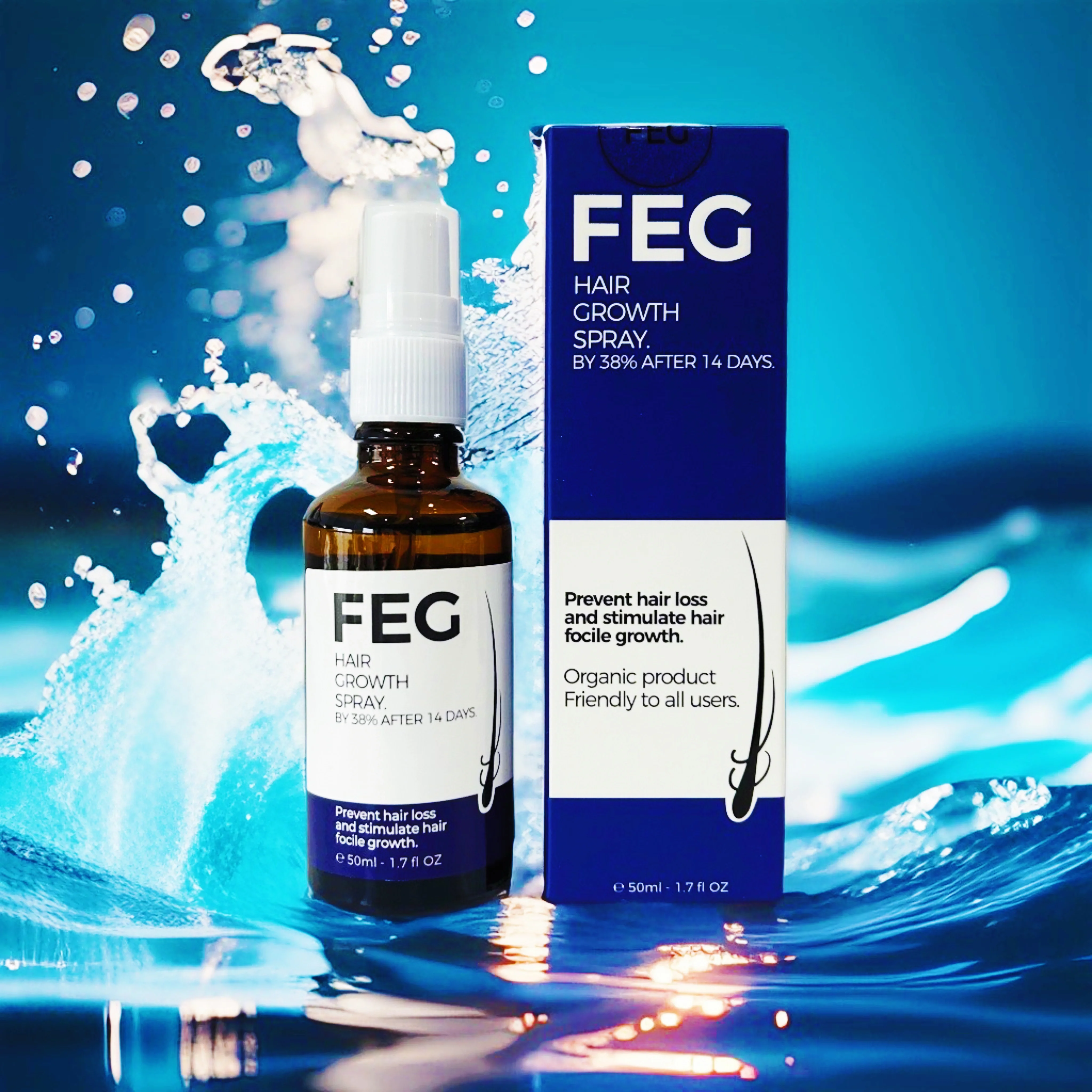 

FEG hair growth spray hair loss HAIR GROWTH stimulate hair focile growth ownning Longer, thicker and healthier hair
