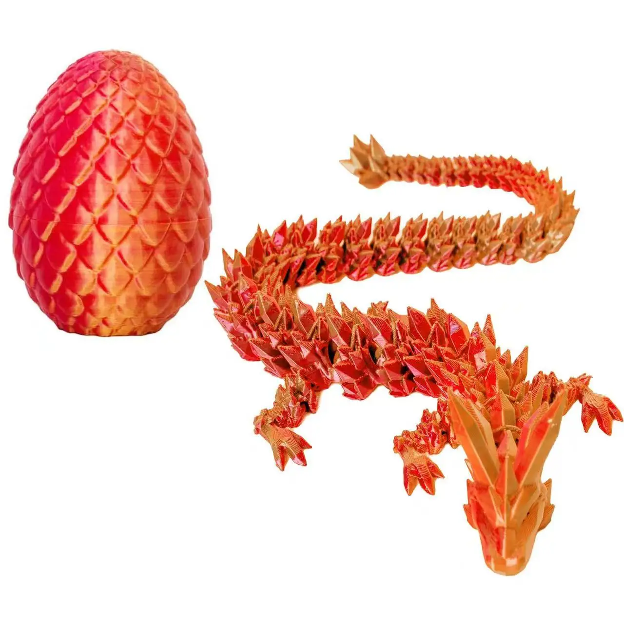 30cm 3D Printed Dragon in 13cm Egg Crystal Dragon With Dragon Egg Fun Home Office Decor Chinese Dragon Figurine for Kids Ages 6+