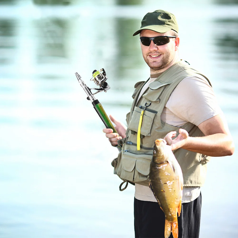 

Telescopic Fish Shaped Fishing Rod with Reel Fishing Pole Set Gifts for Fish Lovers Fishing Rod Reel Combo Fishing Accessories