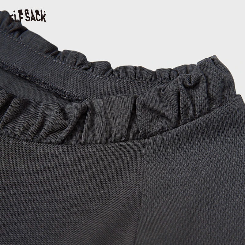 ELFSACK 2025 ฤดูร้อนมาถึงใหม่กราฟิกพิมพ์สบายๆเสื้อยืดชุดสายรัดเอวสั้นชุดผู้หญิง