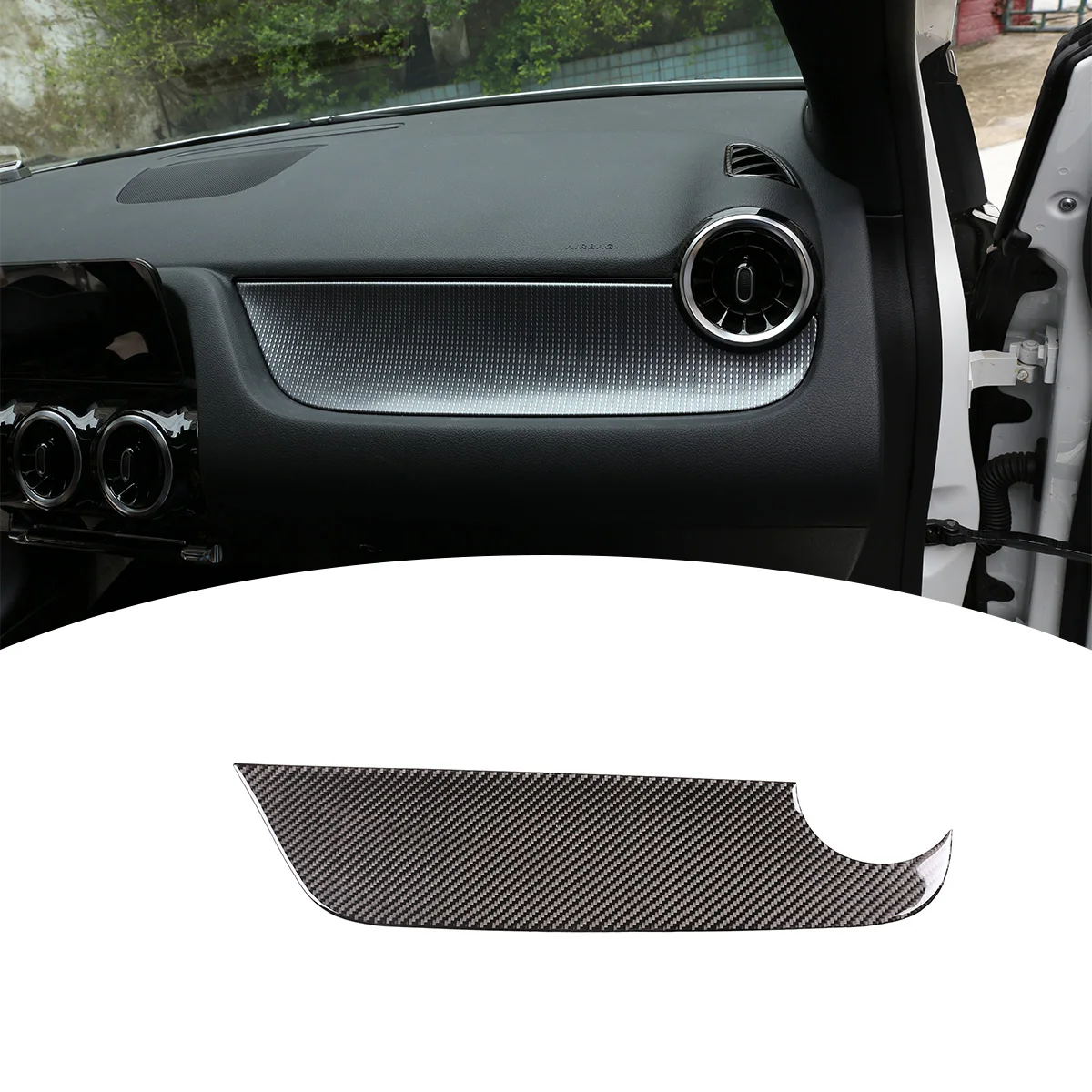 

Для Mercedes Benz GLB GLA 2020+ B Class W246 L/RHD из углеродного волокна, вентиляционные дверные ручки, комплект панели рулевого колеса, наклейка