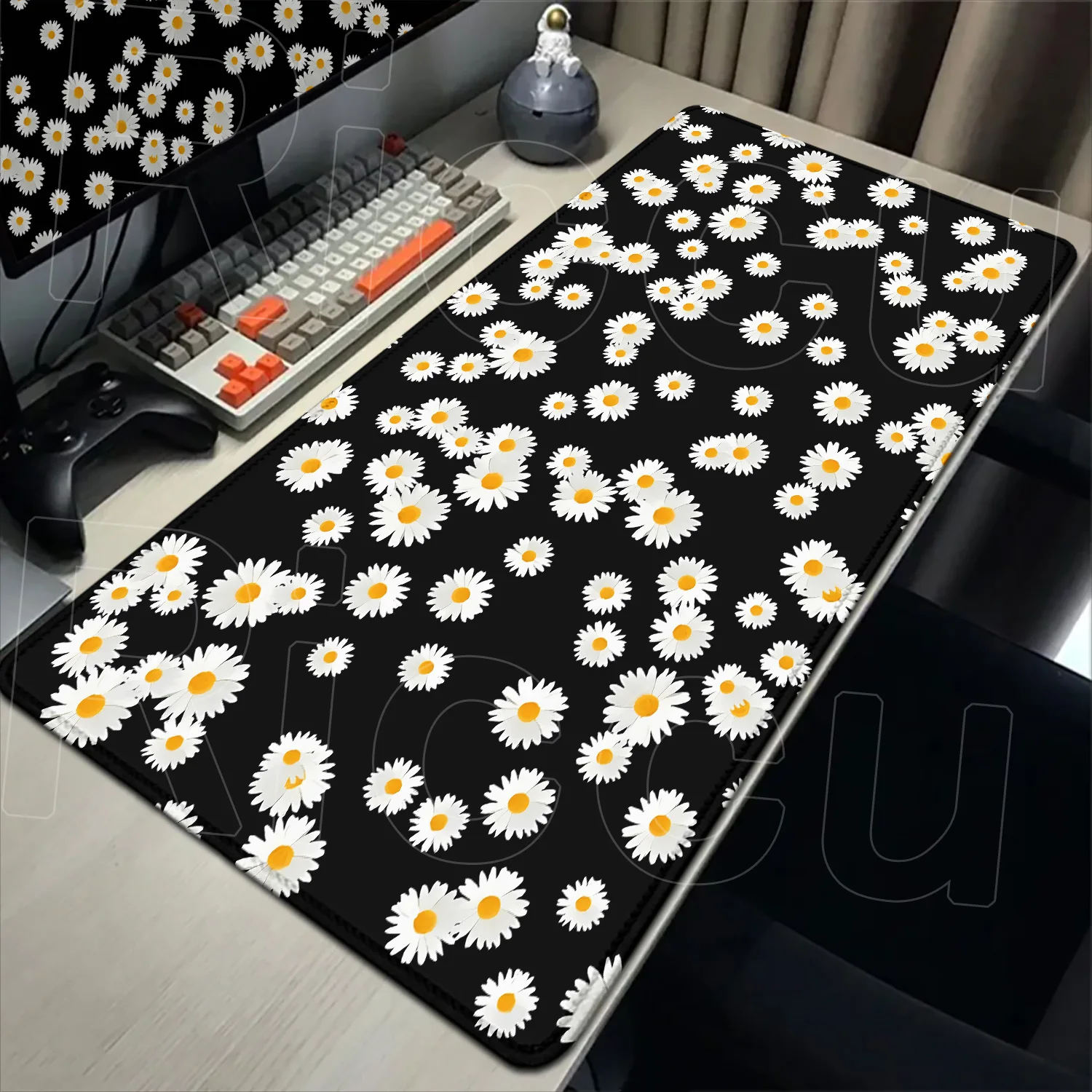 Large Beautiful Gaming Mousepad Floral Pattern Design Mouse Pad Anti-slip Made Rubber Deskmat Washable Mousepad PC Accessorys
