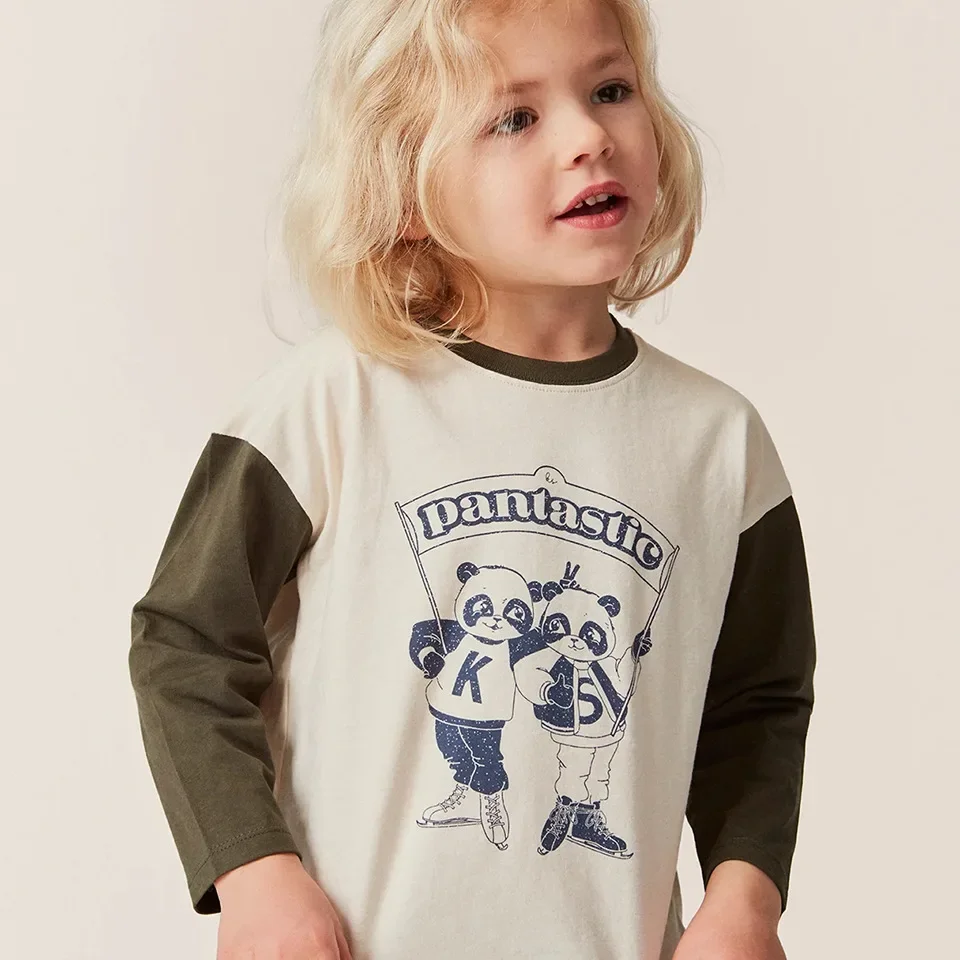 Ks Frühling Baby Jungen Langarm T-Shirts Kinder Baumwolle Kleidung Herbst Mädchen Cartoon Panda Pullover Kinder Tischtennis T-Shirt Tops