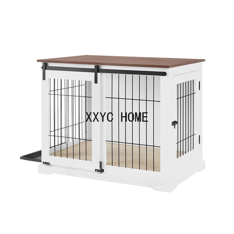 

Sliding door dog cage High-end furniture Wind pet cage Medium and large dog house for side herding Golden Retriever