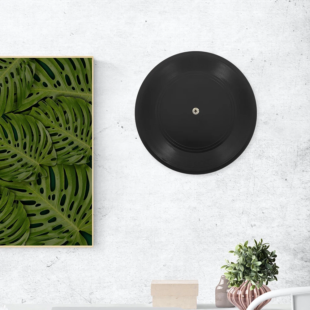 

10pcs Black Vinyl Records Decor 12Inch Fake Records Wall Aesthetic Retro Studio Party Home Decor Display Plastic