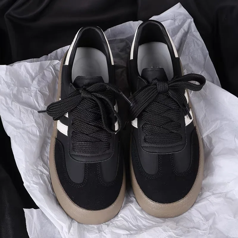 1 Paar 2 cm breite flache Schnürsenkel weiß schwarz Schnürsenkel für Sneaker Sport Casual Sport Schnürsenkel Frühling Herbst Schnürsenkel – Detail 6