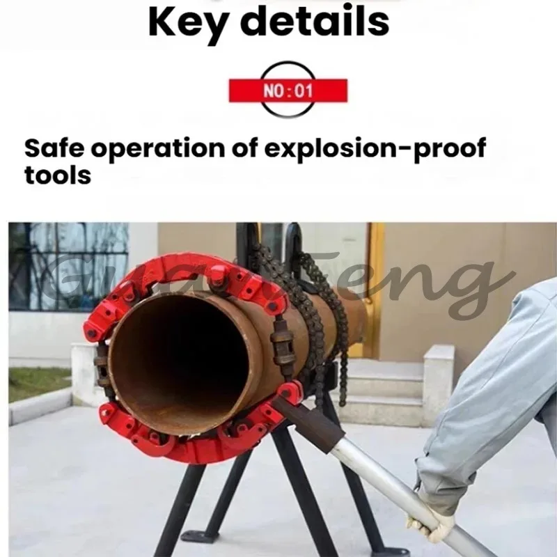 Removable telescopic handle rotary pipe cutting machine, suitable for industrial pipe cutting and maintenance of large diameter