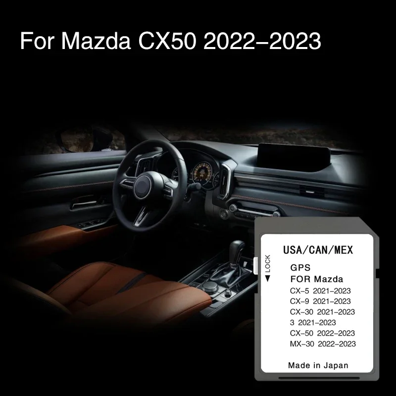 

Используется для Mazda CX50 2022 2023, навигация со спутниковой навигацией, карта памяти SD, Обложка карты памяти для Канады, Мексики, обновленные данные системы