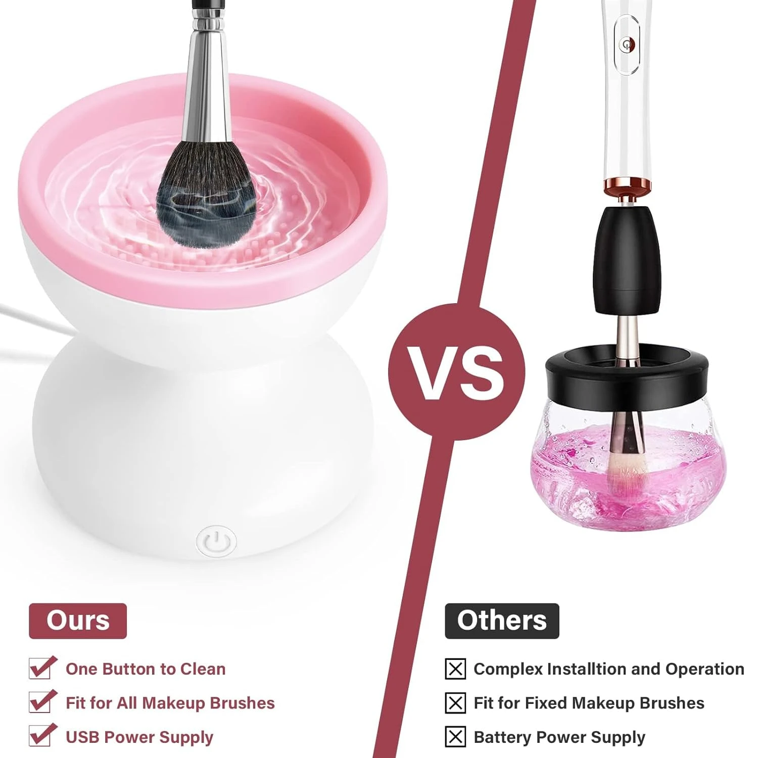 Efficient and Convenient Ultimate Makeup Brush Cleaner Machine - Quick, Time-Saving Cleaning Solution - Perfect Birthday or Moth