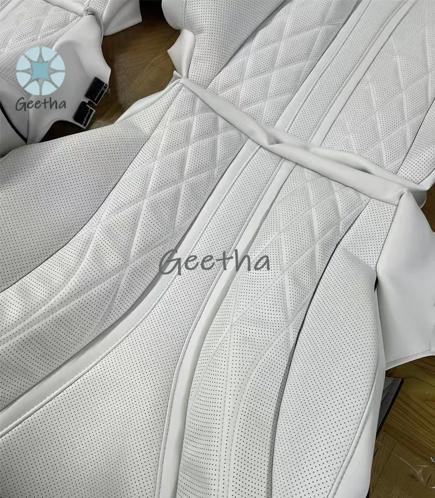 

For Custom White Nappa Leather Full Replacement Car Seat Cover for Mercedes-Benz S400L