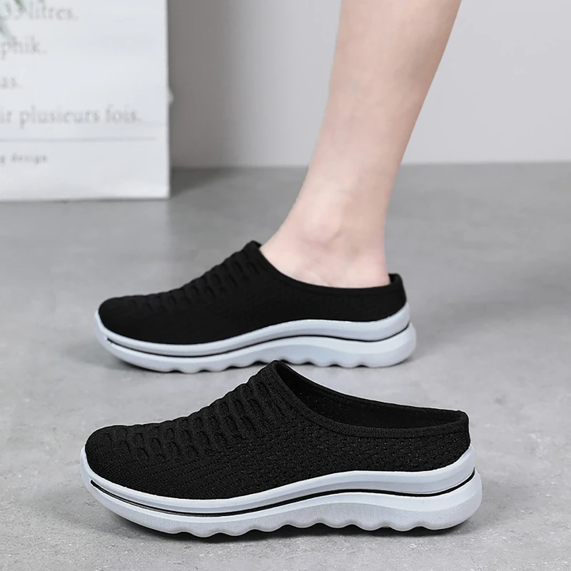 Half drag women's shoes summer soft sole comfortable one foot casual shoes versatile breathable single shoe view 2