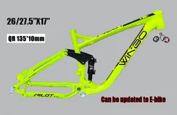 Full Suspension Bicycle Frame, Aluminum Alloy, for E-Bike Soft Trail, 4 Links, MTB Enduro, AM, DH Downhill, 135x10mm