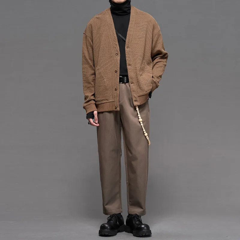 High Quality 78% Cotton Texture-Sensitive Woven Fabric Japanese-Style Retro Jacket Cardigan Coat Leisure Commute Men's Top