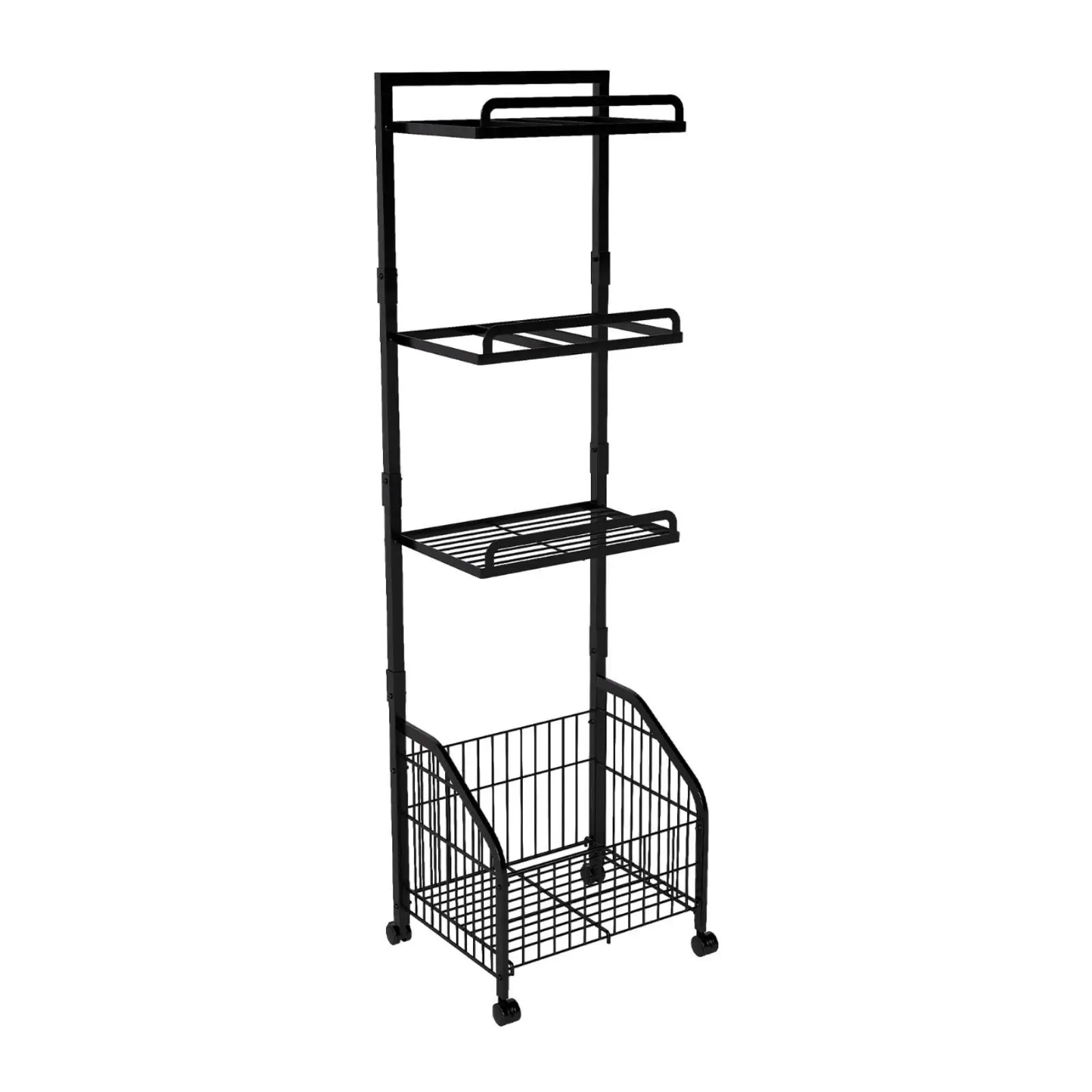 Indoor Basketball Rack Ball Rack Shelf Vertical Freestanding Basket Iron Ball