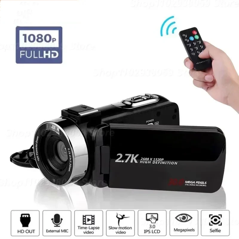 

2.7K Camera Night Vision Camcorder Zoom Infrared Vlogging Video for Youtube 48MP Portable Digital Recorder Live Streaming