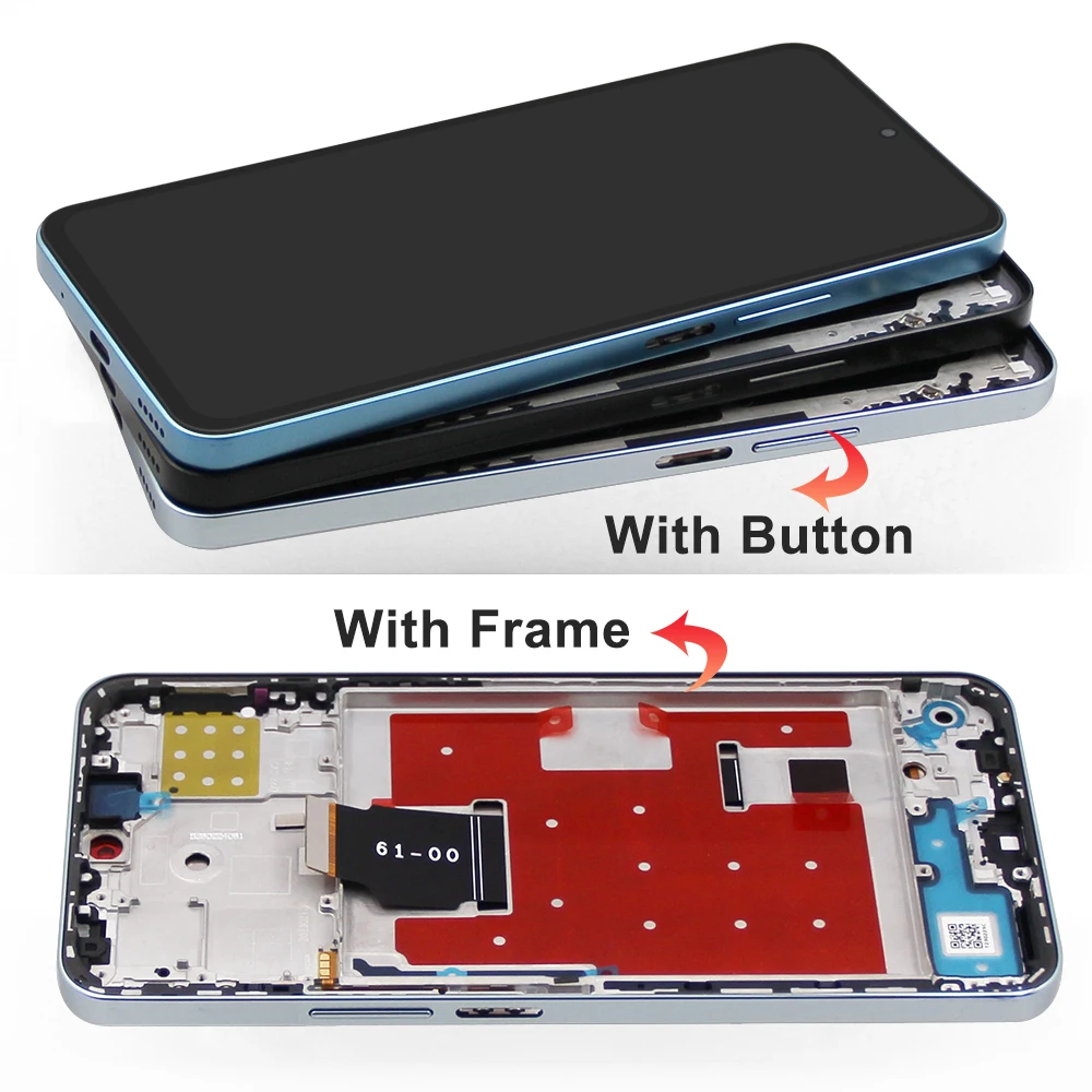 6.7 inch For Honor X8a LCD CRT-LX1 CRT-LX2 CRT-LX3 Display Touch Screen Digitizer Assembly for honor x8a Screen with Frame