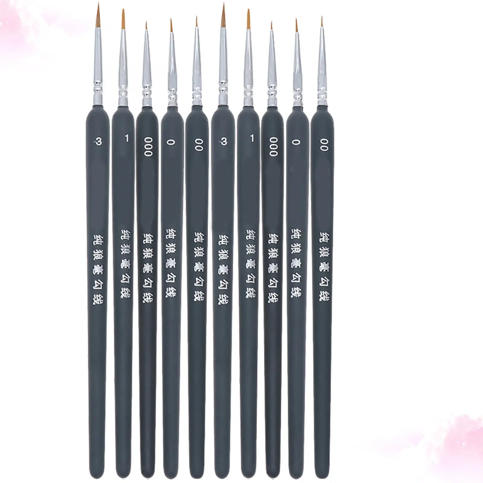 10Pcs Detail Paint Brushes Fine Detailing Long Handle for Acrylic Watercolor Oil Painting Miniature Art Detail Paint Brush