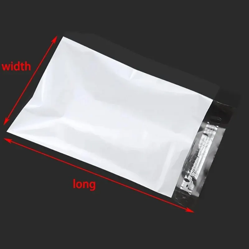 100pcs/Lots White Courier Bag Express Envelope Storage Bags Mailing Bags Self Seal Plastic Poly Packaging Pouch Waterproof New