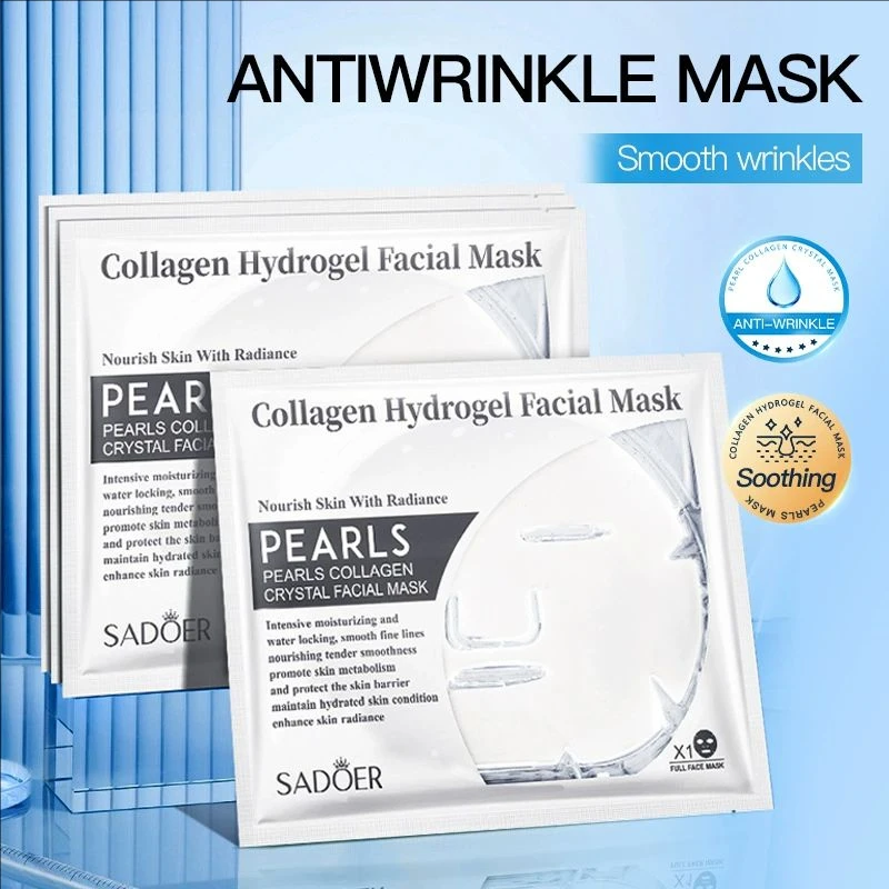 2pcs Collagen Crystal Face Masks Hydrating Hydrogel Mask Anti-aging Smooth Wrinkles Moisturizing Facial Mask Beauty Skin Care