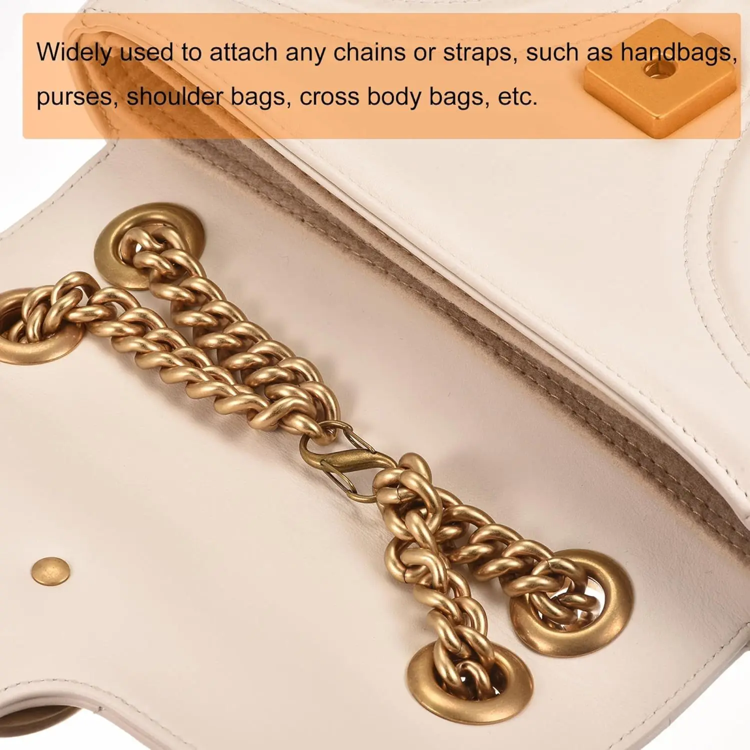 5pcs Adjustable Metal Buckles for Chain Strap, Chain Shortener Strap Clasps for DIY Chain Link Connector