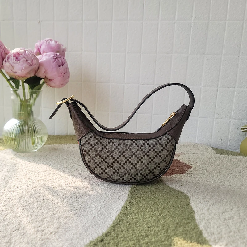 

Baiguging Faion Ретро Moon Ape Сумка подмышки Сумка на одно плечо, такая как Kendall Jenner Сумка New Moon Белый Gujing