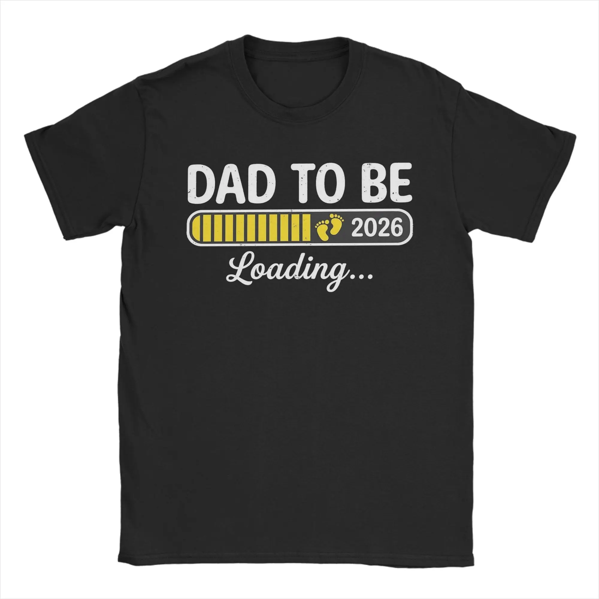 Camisetas para Hombre, Nueva Camiseta de Algodón con Cuello Redondo y Manga Corta para el Día del Padre, con la Frase 'Nuevo Papá Est 2026' y 'Primer Papá en Espera'