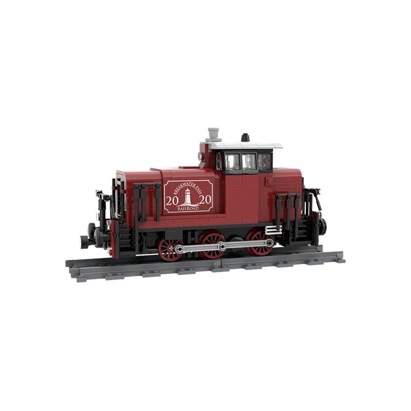 MOC Heavy-Duty Industrial Shunting Locomotive Building Blocks Set Diesel Engine Railway Freight Model Adult Collection Gift