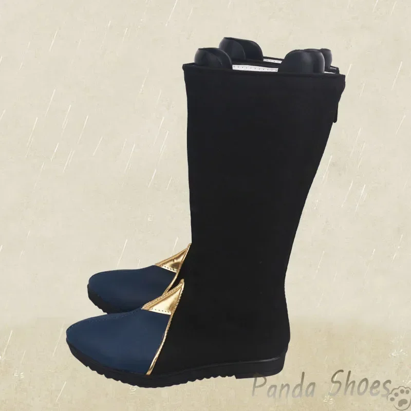 Genshinimpact Xingqiu-zapatos de Cosplay, juego de Anime, botas largas negras, Xing Qiu, accesorio de vestuario, zapatos para fiesta de Halloween