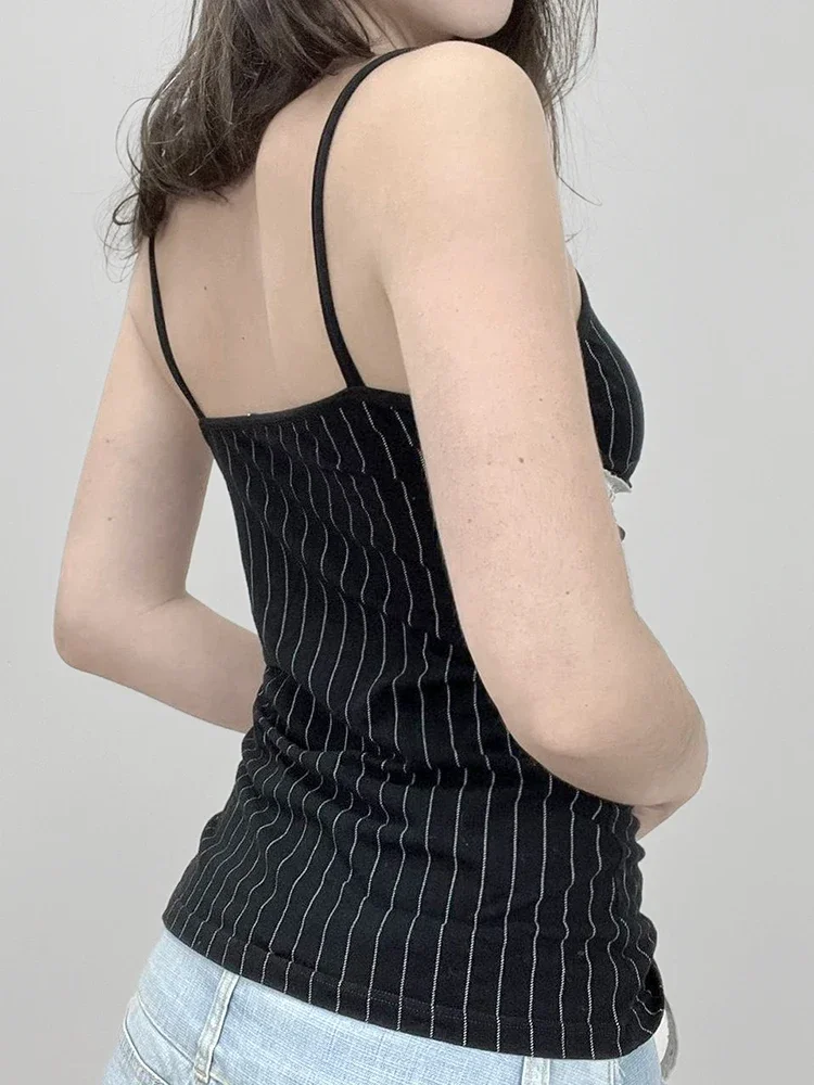 الدانتيل المرقعة المحاصيل بروتيل الخامس الرقبة خمر Y2K مخطط سليم المشدات للنساء أكمام مثير عطلة وتتسابق #4