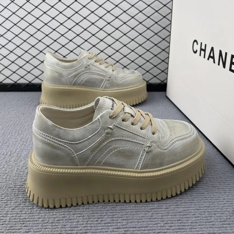 

Vulcanize Women Fashion Chunky Sneaker Loafer High Brand Comfy Spring Autumn Platform Shoes Wear-resistant Sneakers for Women