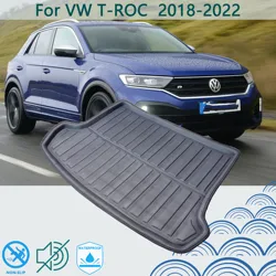 Doublure de coffre arrière de voiture, protecteur de tapis de sol, sur mesure, polymères de coffre, Volkswagen VW TROC T-Roc, 2018, 2019, 2020, 2021, 2022