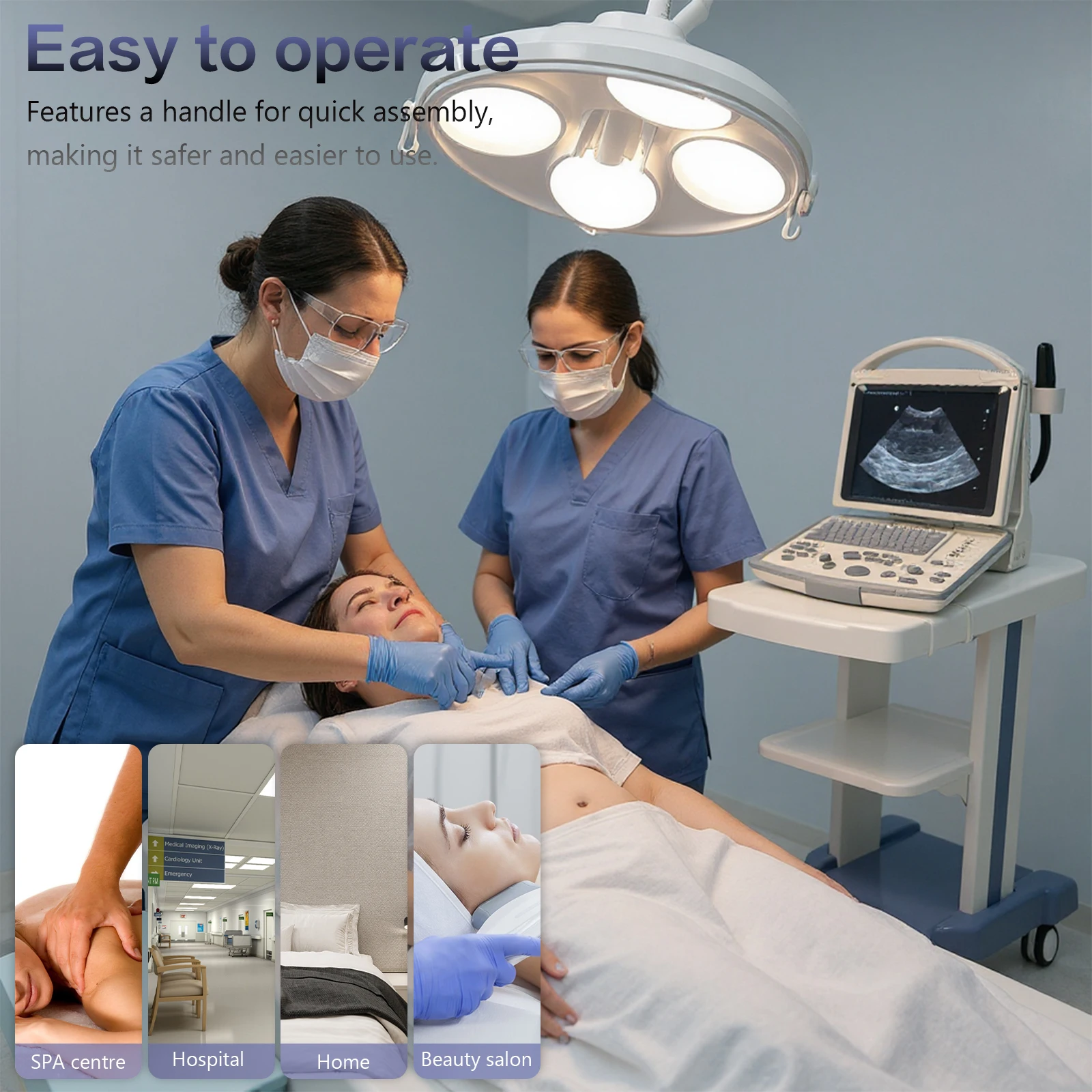 Support de chariot médical, Machine à ultrasons, Scanner, chariot Mobile, Salons de beauté pour hôpitaux buccaux, avec support de roues, chariot utilitaire de stockage